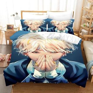 Bts Ensemble De Literie À Motif De Personnage D'anime Bts, Jimin Suga Jungkook V Rap Jhope Coton 2/3 Pièces Pour Housse De Couette Et Taie D'oreiller (Couleur : E, Taille : Simple 1500x200cm(2pcs)) - Publicité