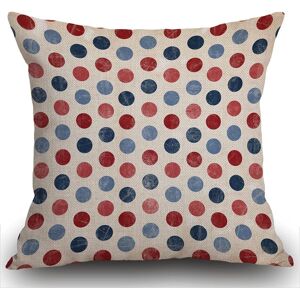 Housse De Coussin À Pois, Taie D'oreiller Décorative Pour La Maison, À Pois Rouges Et Bleus, Pour Femmes, Hommes, Garçons, Filles, Canapé, Chambre À Coucher, Salon, 45,7 X 45,7 Cm, Rouge Et Bleu 45 X 45 Cm - Publicité