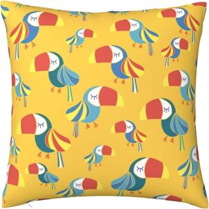 Housse De Coussin Orange Rouge Bleu Tropical Toucan Oiseaux Imprimé Double Face En Peluche Taie D'oreiller Carrée 18"X18" Taie D'oreiller Housses De Coussin Créative Décoration De - Publicité