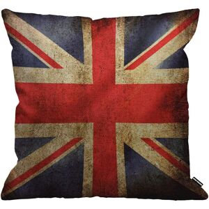 Housse De Coussin Drapeau Britannique Vintage Drapeau Du Royaume-Uni Housse De Coussin Décorative Pour La Maison Pour Hommes/Femmes/Garçons/Filles Salon Chambre Canapé Chaise Taie D'oreiller 18 X 18 Pouces - Publicité