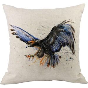 Housse De Coussin En Forme D'aigle, Oiseaux, Animaux, Fauve, Faucon, Plumes De Faucon, Couleur Noire, Taies D'oreiller Carrées En Coton Et Lin, Pour Femmes, Hommes, Garçons Et Filles, Lit 45,7 X 45,7 Cm - Publicité