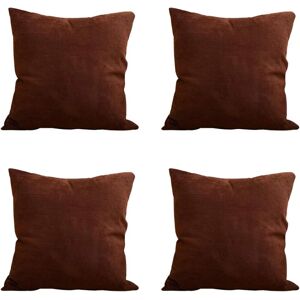 Lot De 4 Décorations De Noël Housses De Coussin Housse De Coussin Taies D'oreiller Carrées 18x18 Pouces/45x45 Cm - Beige - Publicité