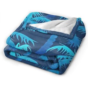 Couverture, Drôle Tropical Bleu Palmier Super Doux Léger Hypoallergénique Couverture En Peluche Couverture De Lit Pour Canapé Automne Printemps Hiver Utiliser Couverture Pour Hommes Femmes - Publicité