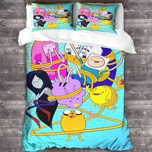 Adventure Time Parure De Lit Pi¿¿Ces Animation Housse De Couette Et Taie D'oreiller En Microfibre De Coton Confortable Et Douce Doubl 220 X 240 Cm - Publicité