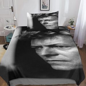 David Bowie Parure De Lit Pi¿¿Ces Rock 'n' Roll Chanteuse Housse De Couette Et Taie D'oreiller En Microfibre De Coton Confortable Et Douce Simple£¿Xcm£© 200 X 200 Cm - Publicité