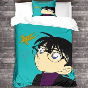 Detective Conan Parure De Lit Pi¿¿Ces Conan Edogawa Anime Housse De Couette Et Taie D'oreiller En Microfibre De Coton Confortable Et Douce Single£¿Xcm£© 220 X 240 Cm - Publicité