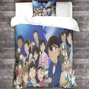 Detective Conan Parure De Lit Pi¿¿Ces Conan Edogawa Anime Housse De Couette Et Taie D'oreiller En Microfibre De Coton Confortable Et Douce Single£¿Xcm£© 220 X 240 Cm - Publicité