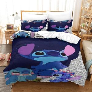 Ensemble De Literie De Stitch Pour Personnages Anim¿¿S Avec Taies D'oreiller,Housse De Couette De Lilo & Stitch Avec Fermeture ¿¿ Glissi¿¿Re,M140*200 Cm - Publicité