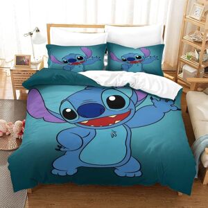 Stitch Parure De Lit Pi¿¿Ces Lilo & Stitch - Housse De Couette Et Taie D'oreiller En Microfibre De Coton Confortable Et Douce Double£¿Xcm£©140*200 Cm - Publicité