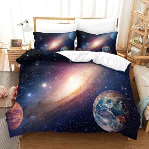 Starry Sky Galaxy D Ensemble De Housse De Couette Pi¿¿Ces Ensembles De Literie En Microfibre Ultra Doux Avec Taies D'oreiller Housse De Couette Hommes Et Femmes 200 X 200 Cm - Publicité