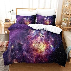 Starry Sky Galaxy D Ensemble De Housse De Couette Pi¿¿Ces Ensembles De Literie En Microfibre Ultra Doux Avec Taies D'oreiller Housse De Couette Hommes Et Femmes 200 X 200 Cm - Publicité