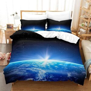 Astronaute Terre D Housse De Couette Ensemble Pi¿¿Ces Ultra Doux Ensembles De Literie En Microfibre Avec Taies D'oreiller Housse De Couette Hommes Et Femmes Kin 220 X 240 Cm - Publicité