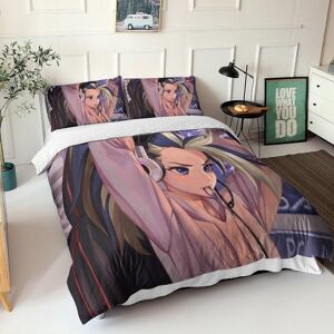 League Of Legends Sets De Housses De Couettes D,Imprim¿¿ Microfibre Parure De Lit Pi¿¿Ces Avec Fermeture ¿¿Clair Housse De Couette Et Taies D'oreiller Double£¿Xcm£© 140 X 200 Cm - Publicité