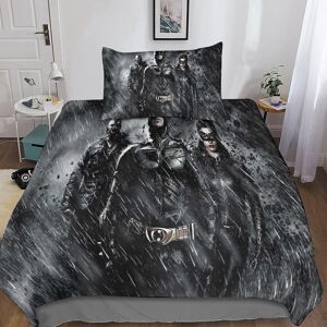 Batman Sets De Housses De Couettes D,Imprim¿¿ Microfibre Parure De Lit Pi¿¿Ces Avec Fermeture ¿¿Clair Housse De Couette Et Taies D'oreiller Single£¿Xcm£© 140 X 200 140 X 200 Cm - Publicité