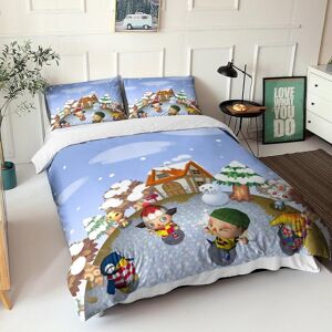 Animal Crossing Sets De Housses De Couettes D,Imprim¿¿ Microfibre Parure De Lit Pi¿¿Ces Avec Fermeture ¿¿Clair Housse De Couette Et Taies D'oreiller Double£¿Xcm£© 1 140 X 200 Cm - Publicité