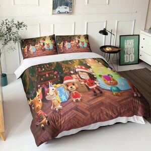 Animal Crossing Sets De Housses De Couettes D,Imprim¿¿ Microfibre Parure De Lit Pi¿¿Ces Avec Fermeture ¿¿Clair Housse De Couette Et Taies D'oreiller Double£¿Xcm£© 1 140 X 200 Cm - Publicité