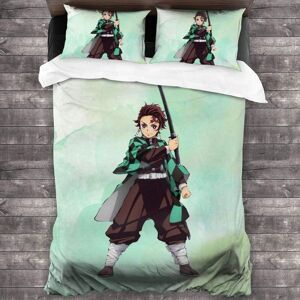 Demon Slayer - Kamado Tanjirou Draps Housse De Couette Doux Microfibre D¿¿Cor ¿¿ La Maison Literie Housse De Couette Et Taies D'oreiller, Ensemble De Literie Pi¿¿ - Publicité