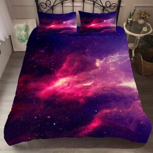 Myst¿¿Re Bleu Noir Violet Cosmos Galaxie Star Housse De Couette Homme Femme, Cosmos Plan¿¿Te Star Parures De Lit Housse De Couette Avec Taie D'oreiller (Violet, X - Publicité