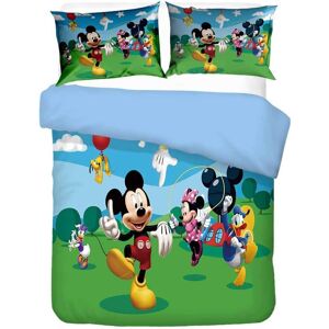 Mickey Et Minnie Housse De Couette,Parure De Lit Fille Bande Anim¿¿E,Parure De Lit Double-Literie Pour Enfants+Taie Oreiller (A,Xcm) - Publicité