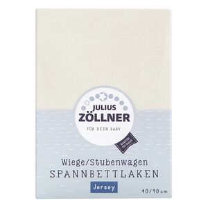 JULIUS ZÖLLNER Drap housse berceau Jersey ecru 90x40 cm