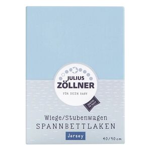 JULIUS ZÖLLNER Drap housse berceau Jersey bleu clair 90x40 cm