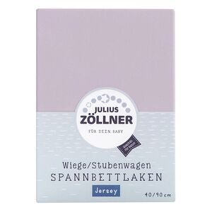 JULIUS ZÖLLNER Drap housse berceau Jersey mauve 90x40 cm