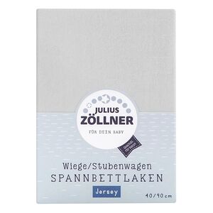 JULIUS ZÖLLNER Drap housse berceau Jersey gris clair 90x40 cm