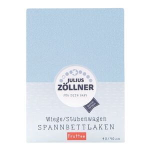 JULIUS ZÖLLNER Drap housse de berceau eponge bleu clair 40x90 cm