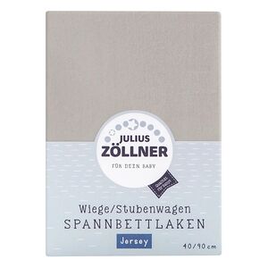 JULIUS ZÖLLNER Drap housse berceau Jersey taupe 40x90 cm