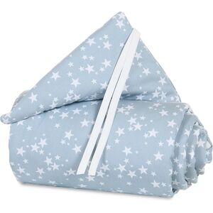 babybay Tour de lit bebe pique Maxi beu azur etoiles blanc 168x24 cm