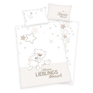 babybest® Parure de lit enfant ours et mouton GOTS 100x135 cm