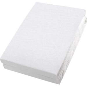 Alvi® Drap housse enfant blanc/blanc 40x90 cm lot de 2