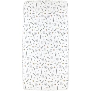 Meyco Drap housse de berceau Jersey Floral 40x80/90 cm