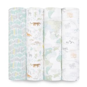 aden+anaisa¢ essentials Couverture d'emmaillotage voyager coton mousseline lot...