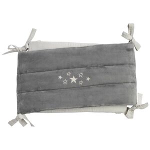 BeBes Collection Tour de lit bebe etoiles gris 35x190 cm