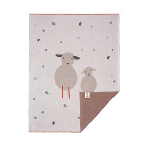 LÄSSIG Plaid enfant mailles petit mouton de ferme 80x100 cm