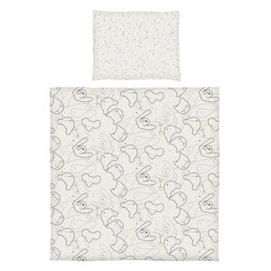 Dr Sonne Housse de couette enfant reversible Les 4 taupe 80x80 cm