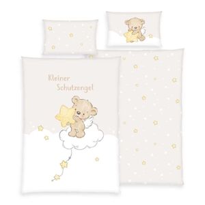 babybest® Parure de lit enfant flanelle petit ange gardien 100x135 cm