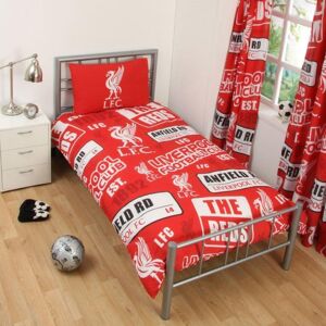 Liverpool FC Patch Single Duvet Cover And Pillow Case Set - Publicité