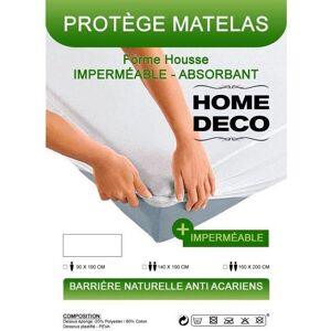 Protège matelas imperméable 160x200 cm drap housse anti acariens - Publicité