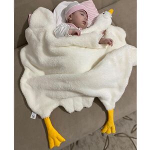 Crème mignon enfants bébé couverture canard hiver peluche Welsoft couverture d oie