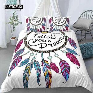 Ensemble de housse de couette attrape-rêves King Size Boho Dream Catcher parure de lit en microfibre style bohème housse de couette pour filles femmes - Publicité