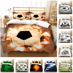 Housse de couette Style Football, ensemble de lit doux, textile de maison en Polyester, King, Queen Size, pour hommes et femmes - Publicité