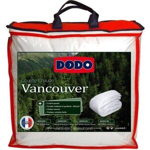 Couette chaude Vancouver - 200 x 200 cm - 400gr/m² - Blanc - DODO - Publicité