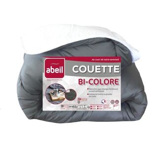 ABEIL Couette Bicolore - 200 x 200 cm - Blanc et gris - Publicité