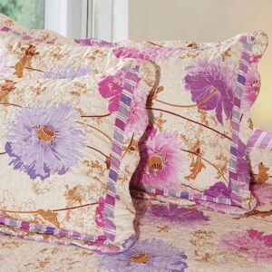 TOMTOP 3pcs literie ensemble 230 * 230 CM imprimé violet fleur modèle Polyester Fibre Patchwork Quilt couette oreiller cas literie Accueil Textiles - Publicité