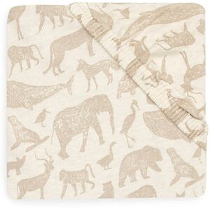 Jollein Drap-housse Jersey 60x120cm Animaux Nougat - Drap housse