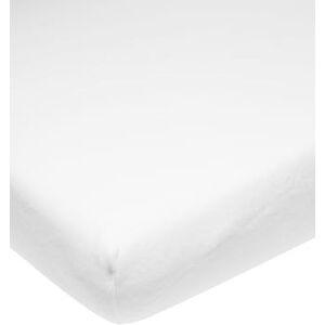 Meyco Baby Uni Molleton Stretch Drap-Housse pour lit d'enfant (protège-Matelas imperméable, Extra élastique et Respirant, surmatelas 80% Coton, Dimensions 60 x 120 cm), Blanc - Publicité