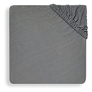 Jollein Drap-Housse en Jersey, 80/90 cm Longueur x 40 cm Largeur, Gris Storm - Publicité