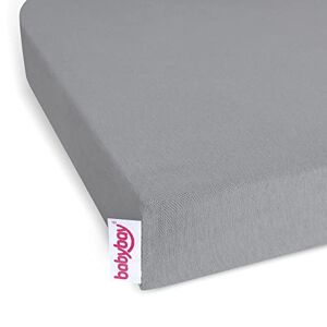 babybay Drap-housse jersey  deluxe convient pour le modèle Original, gris, 81 x 43 cm (1 pack) - Publicité